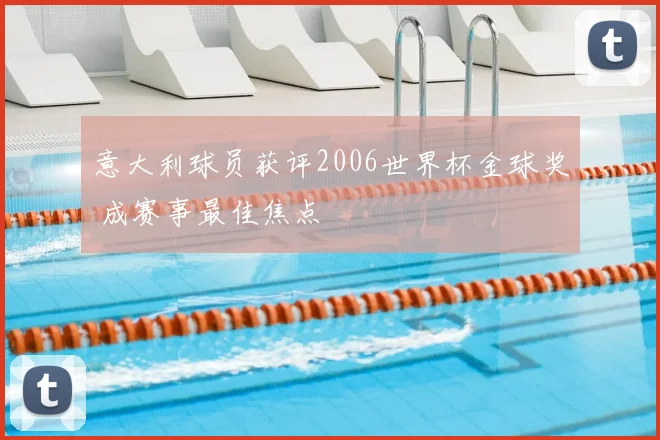 意大利球员获评2006世界杯金球奖 成赛事最佳焦点