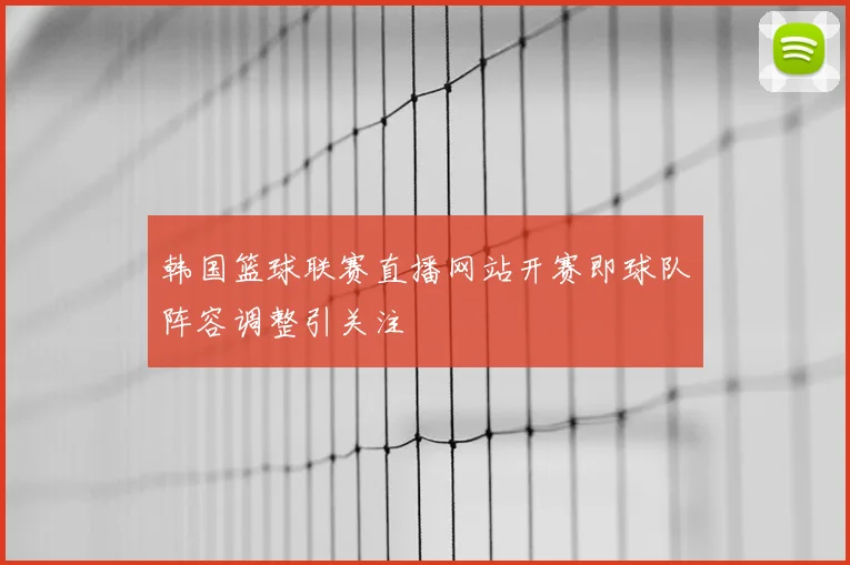 韩国篮球联赛直播网站开赛即球队阵容调整引关注